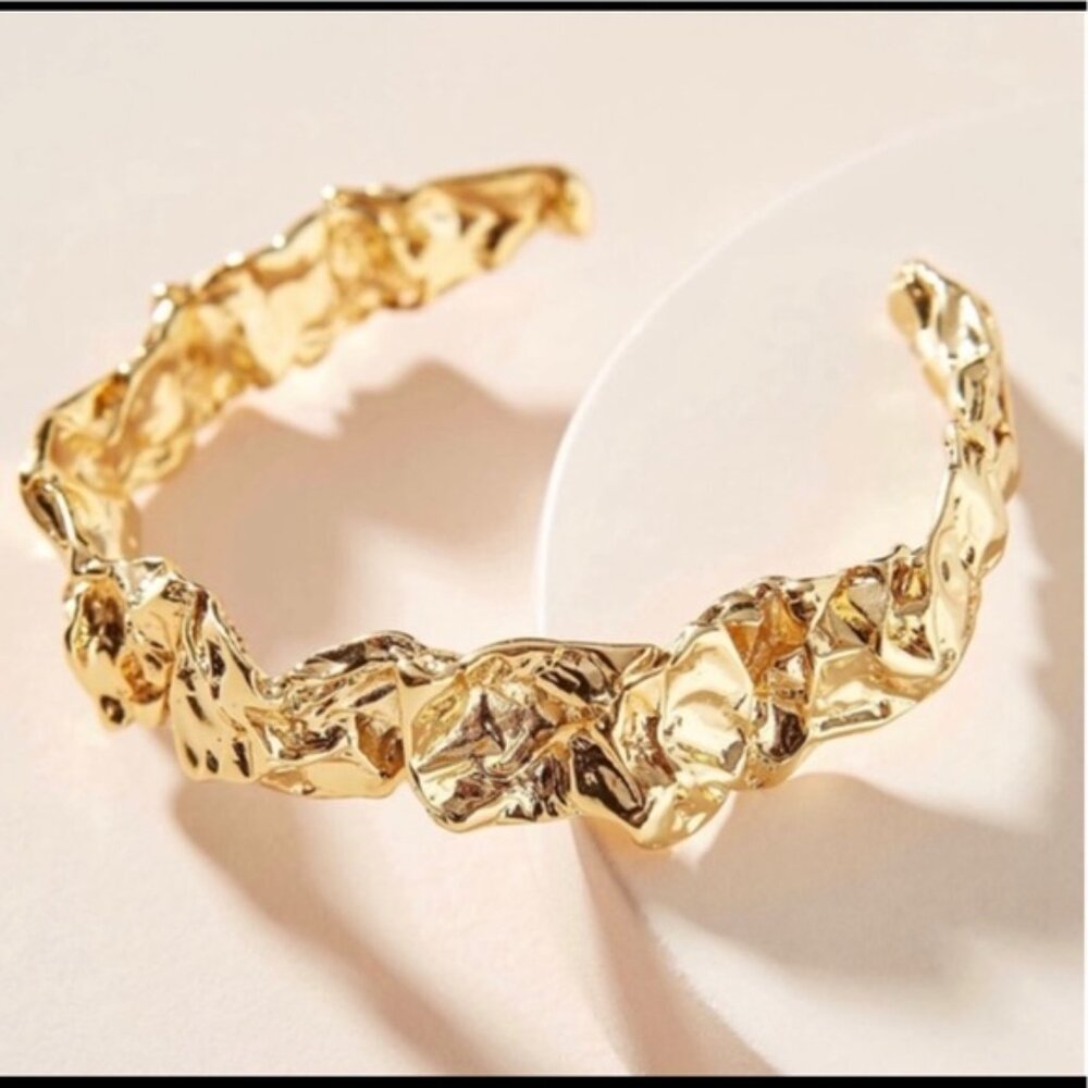 Amber Sceats Emery Gold Cuff Bracelet brand new with tags and box